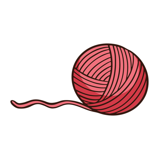Dibujos animados de bola de hilo de lana Diseño PNG