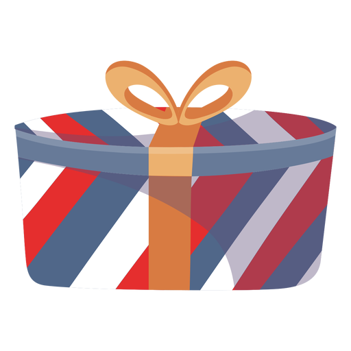 Wrapped present box element PNG Design