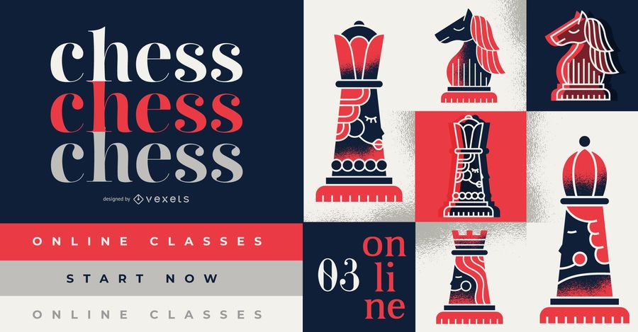 Cover design for online chess lessons, featuring editable text. Cover design for online chess lessons, featuring editable text.