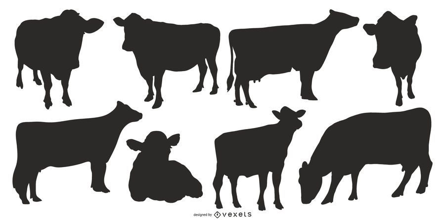 Cow silhouettes collection Cow silhouettes collection