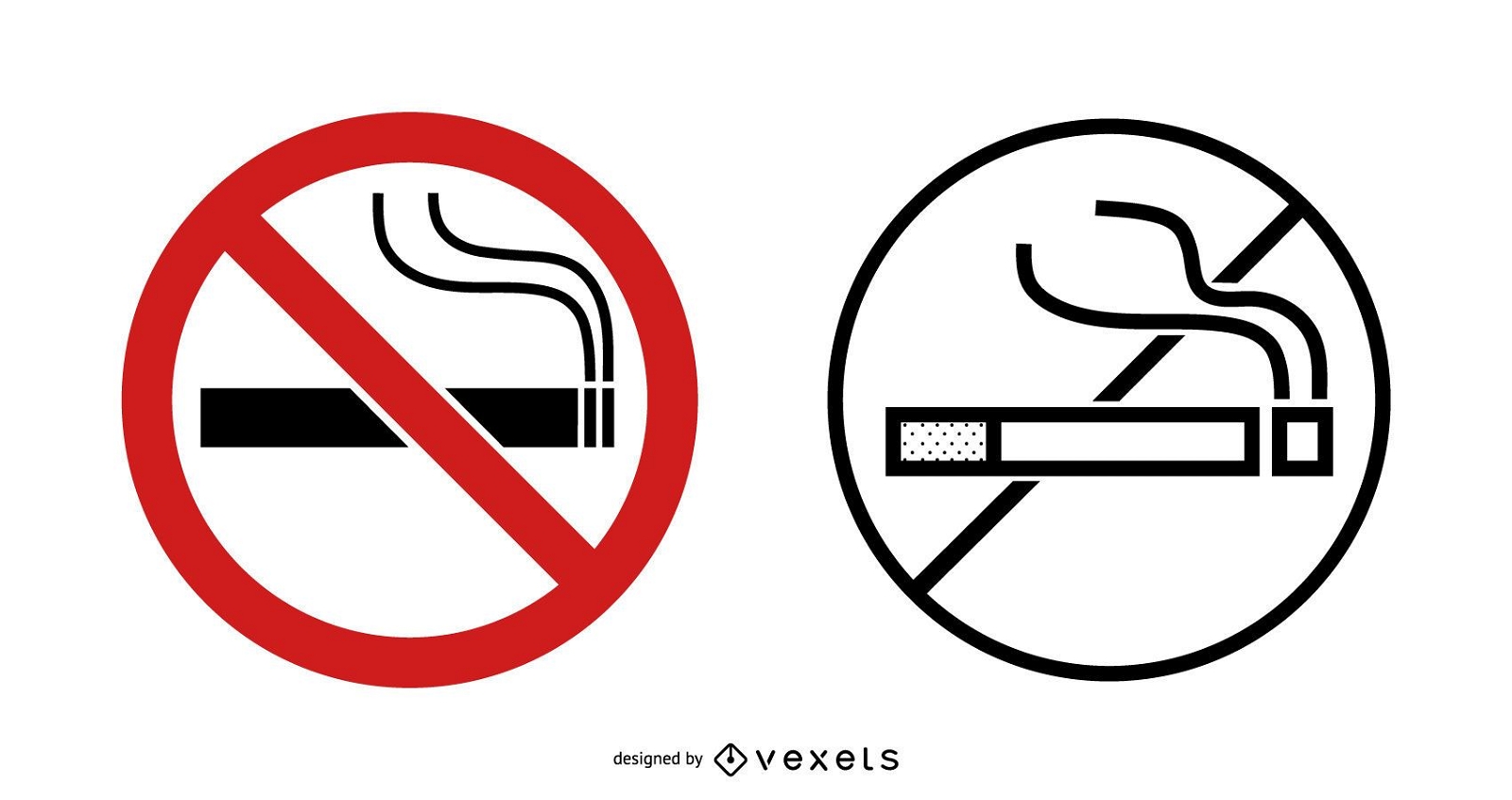 Conjunto de placas de proibido fumar