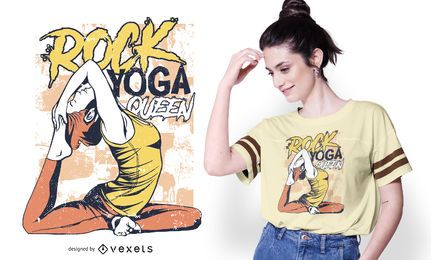 Rock yoga queen t-shirt design Rock yoga queen t-shirt design