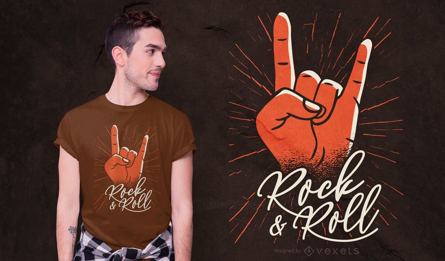 Design de camiseta rock & roll Design de camiseta rock & roll
