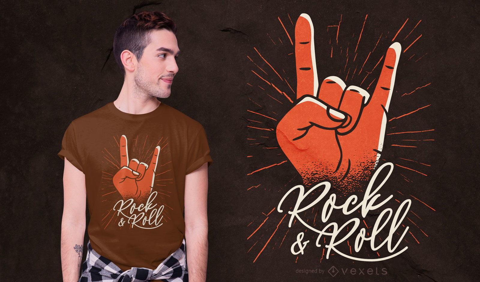 Design de camisetas rock & roll