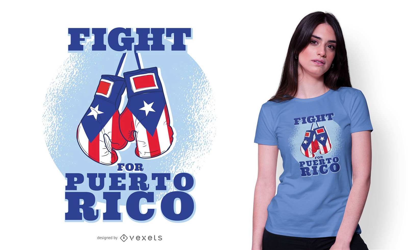 Kämpfe für Puerto Rico T-Shirt Design