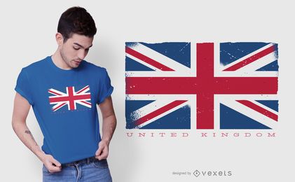 Design de camisetas com bandeira grunge do Reino Unido Design de camisetas com bandeira grunge do Reino Unido