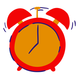 Alarm clock flat PNG Design