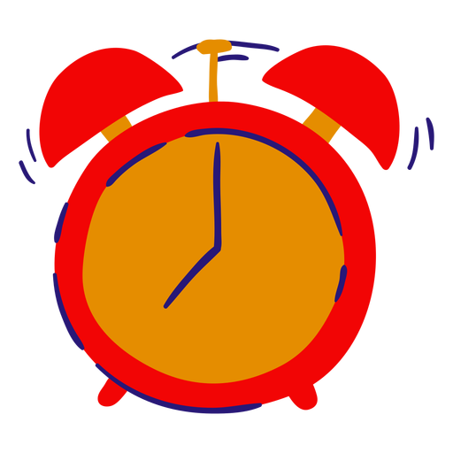 Alarm clock flat PNG Design