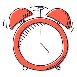Dibujado a mano despertador Diseño PNG