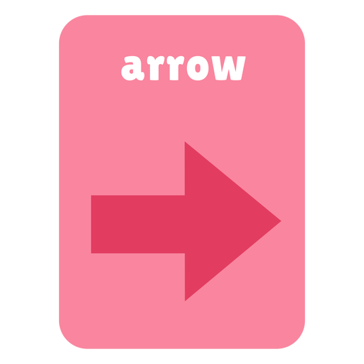 Arrow shape flashcard PNG Design