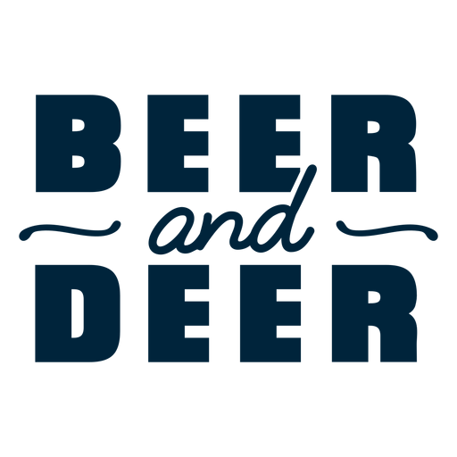 Bier- und Hirschabzeichen PNG-Design