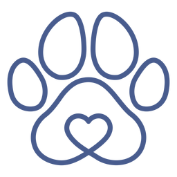 Pegada de cachorro azul Transparent PNG