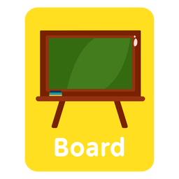 Tarjeta de vocabulario del tablero Diseño PNG