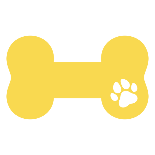 Bone dog footprint flat PNG Design