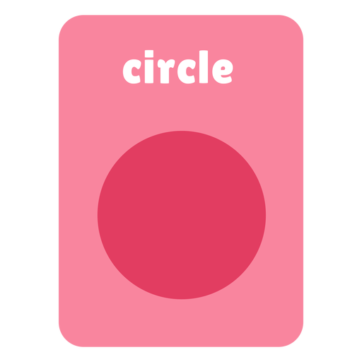 Flashcard em forma de círculo Desenho PNG