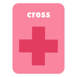 Flashcard en forma de cruz Diseño PNG