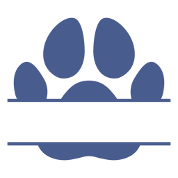 Crossed dog footprint flat PNG Design Transparent PNG