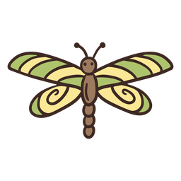 Insecto mosca dragón lindo Diseño PNG