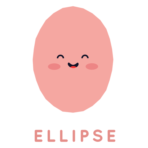 Cute ellipse shape PNG Design