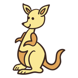 Cute kangaroo animal PNG Design