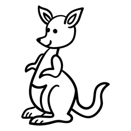 Golpe de animal canguru fofo Desenho PNG