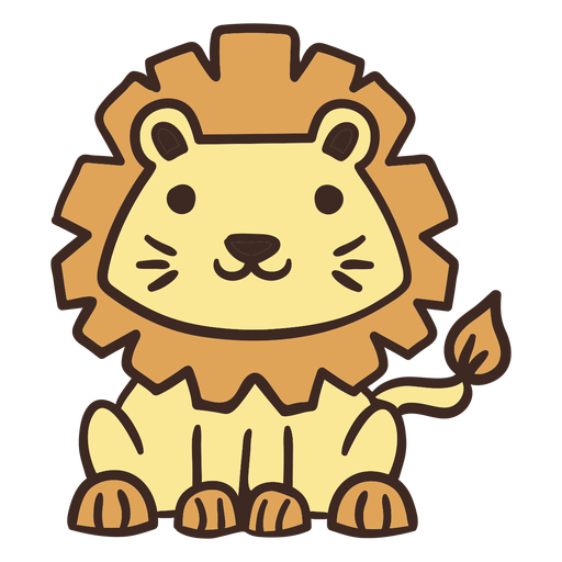 Animal lindo león Diseño PNG