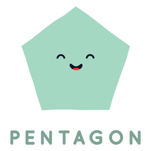 Cute pentagon shape PNG Design