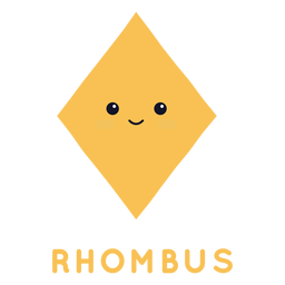 Cute rhombus shape PNG Design