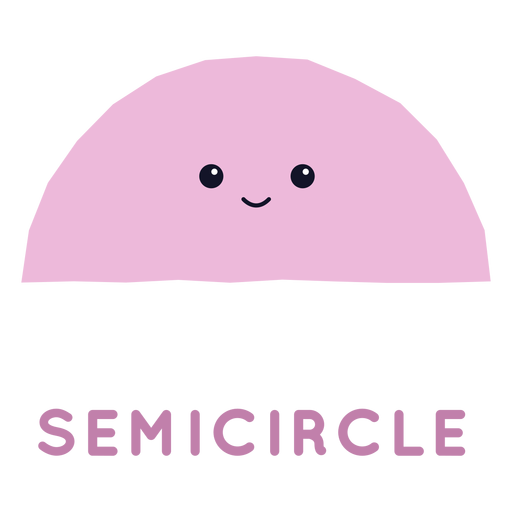 Cute semicircle shape PNG Design