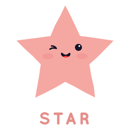 Cute star shape PNG Design