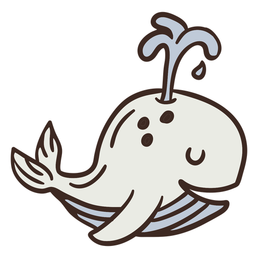 Cute whale animal PNG Design