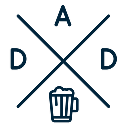 Dad beer badge PNG Design