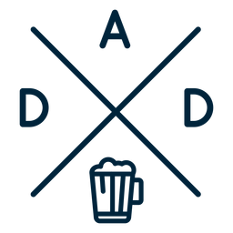 Emblema da cerveja do pai Desenho PNG