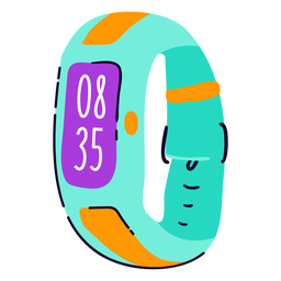 Digital watch flat PNG Design