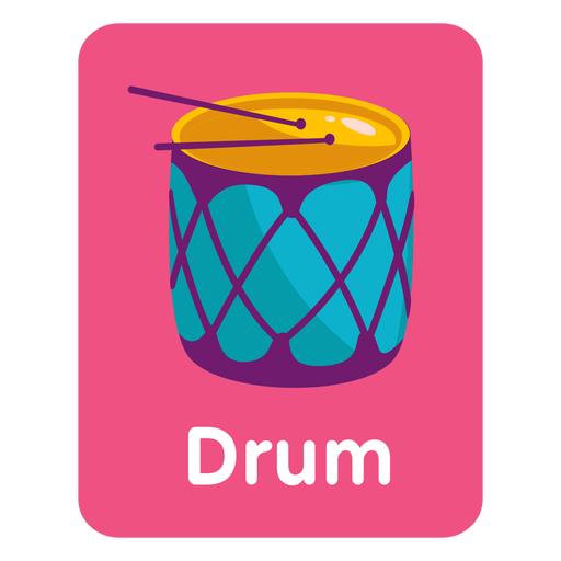 Drum vocabulary flashcard