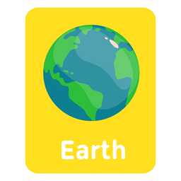 Cartão de vocabulário da Terra Desenho PNG