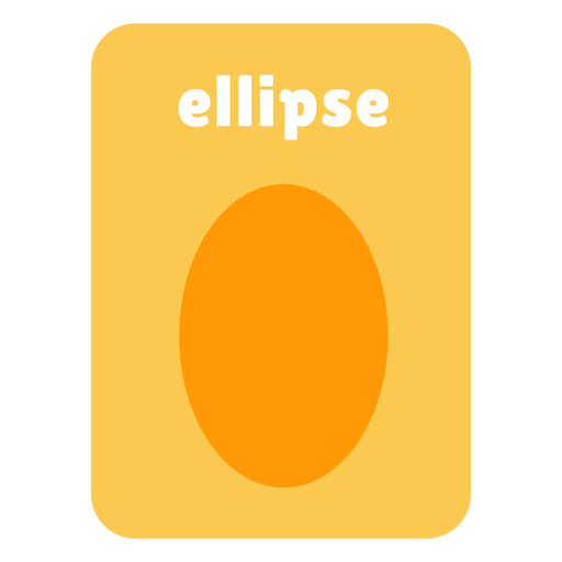 Ellipse shape flashcard PNG Design
