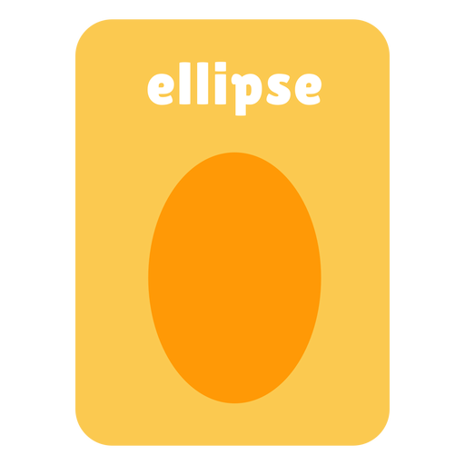 Flashcard con forma de elipse Diseño PNG