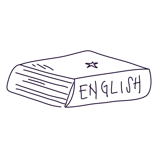 English book doodle PNG Design