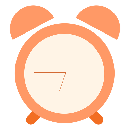 Flat alarm clock PNG Design