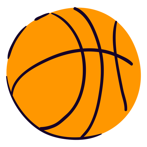 Bola de basquete plana Desenho PNG