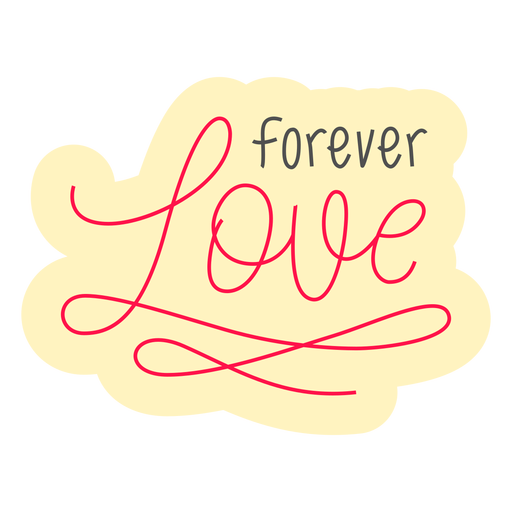 Emblema do amor para sempre Desenho PNG