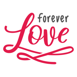 Forever love lettering Transparent PNG