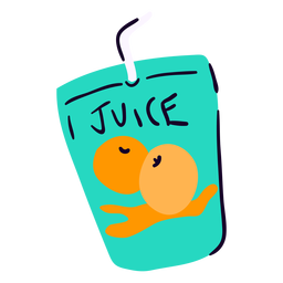 Jugo de fruta plano Diseño PNG