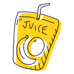 Fruit juice hand drawn PNG Design