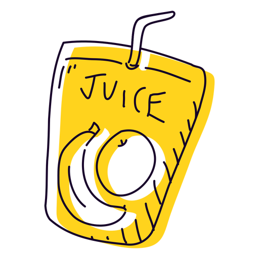 Dibujado a mano jugo de fruta Diseño PNG