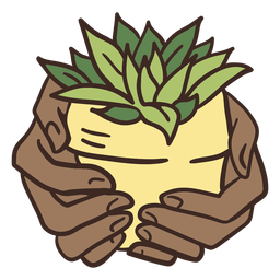 Agarrando la ilustración de la planta de la casa Diseño PNG
