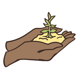 Ergreifen einer winzigen Ernteillustration PNG-Design