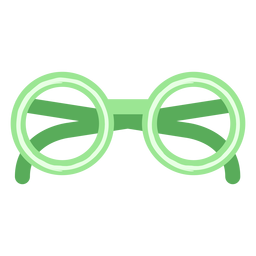 Grüne Brille flach PNG-Design
