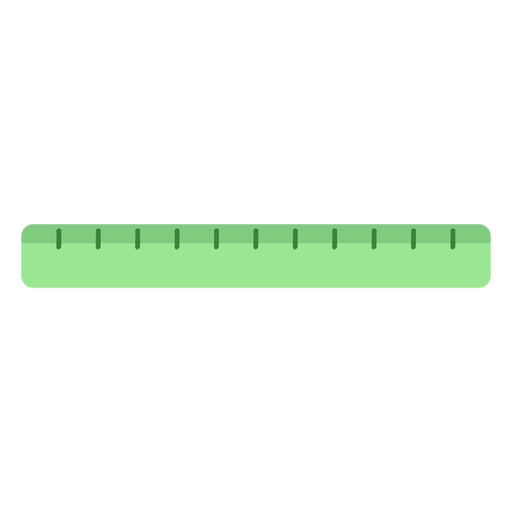 Green school ruler flat - Transparent PNG & SVG vector file